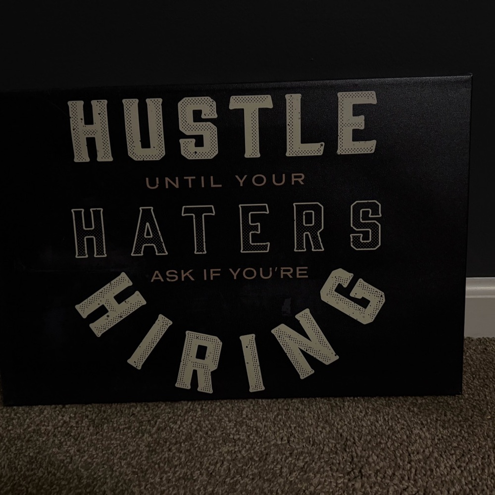 Motivational Black and White Art Painting (12*18 inches)